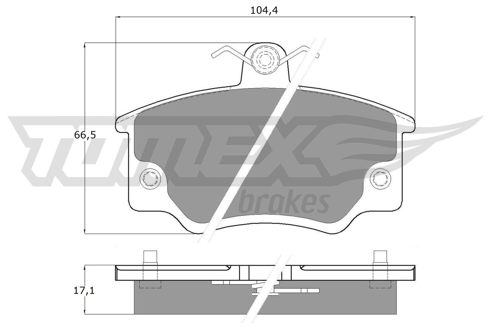 Obrázok Sada brzdových platničiek kotúčovej brzdy TOMEX Brakes  TX10731